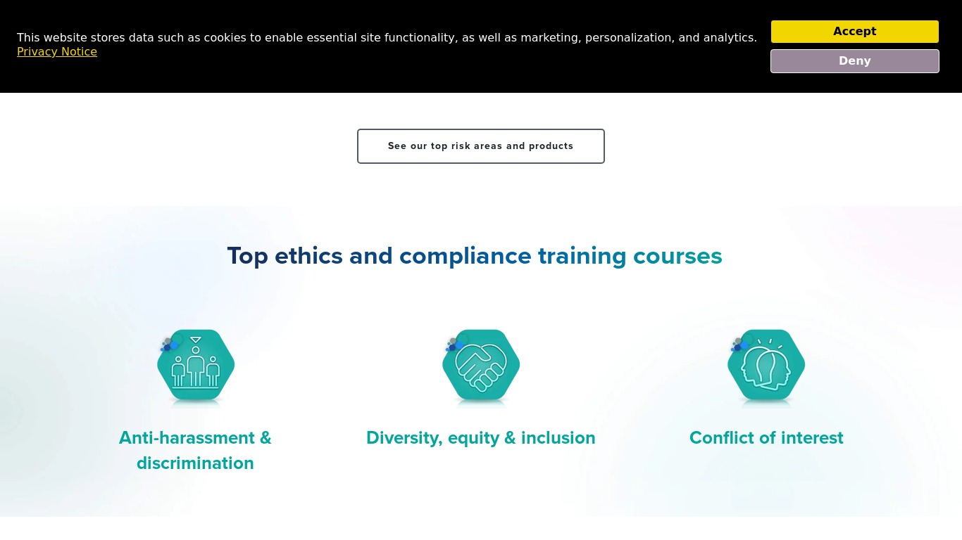 Thomson Reuters Compliance Learning Landing page