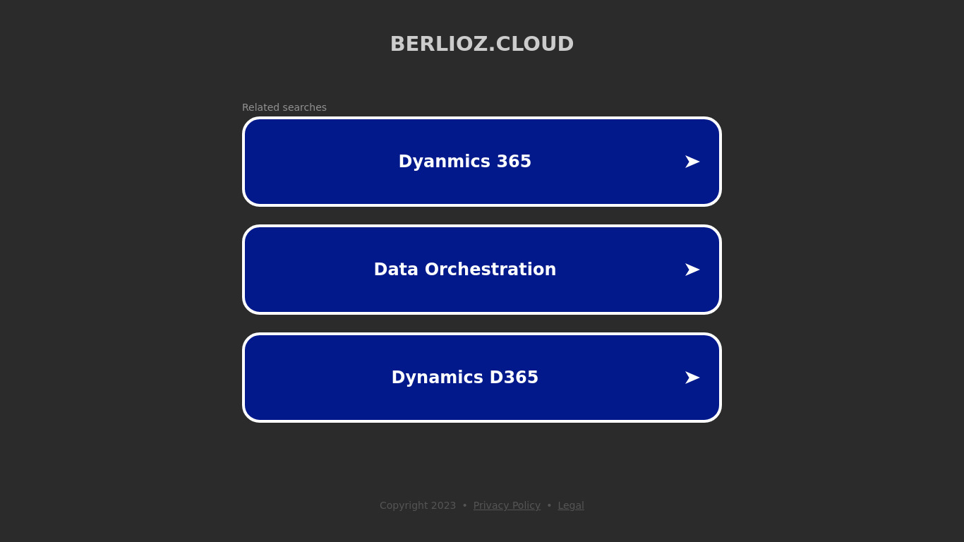 Berlioz.cloud Landing page