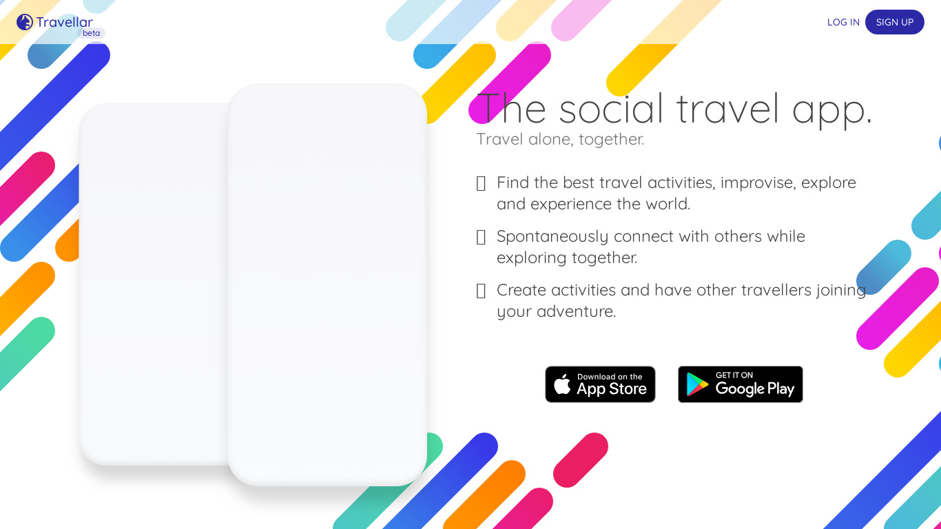 Travellar Landing page