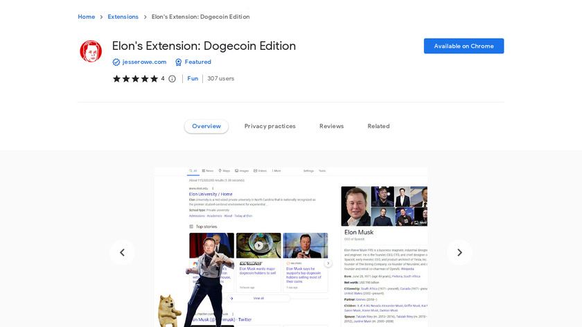 Elon's Extension Landing Page