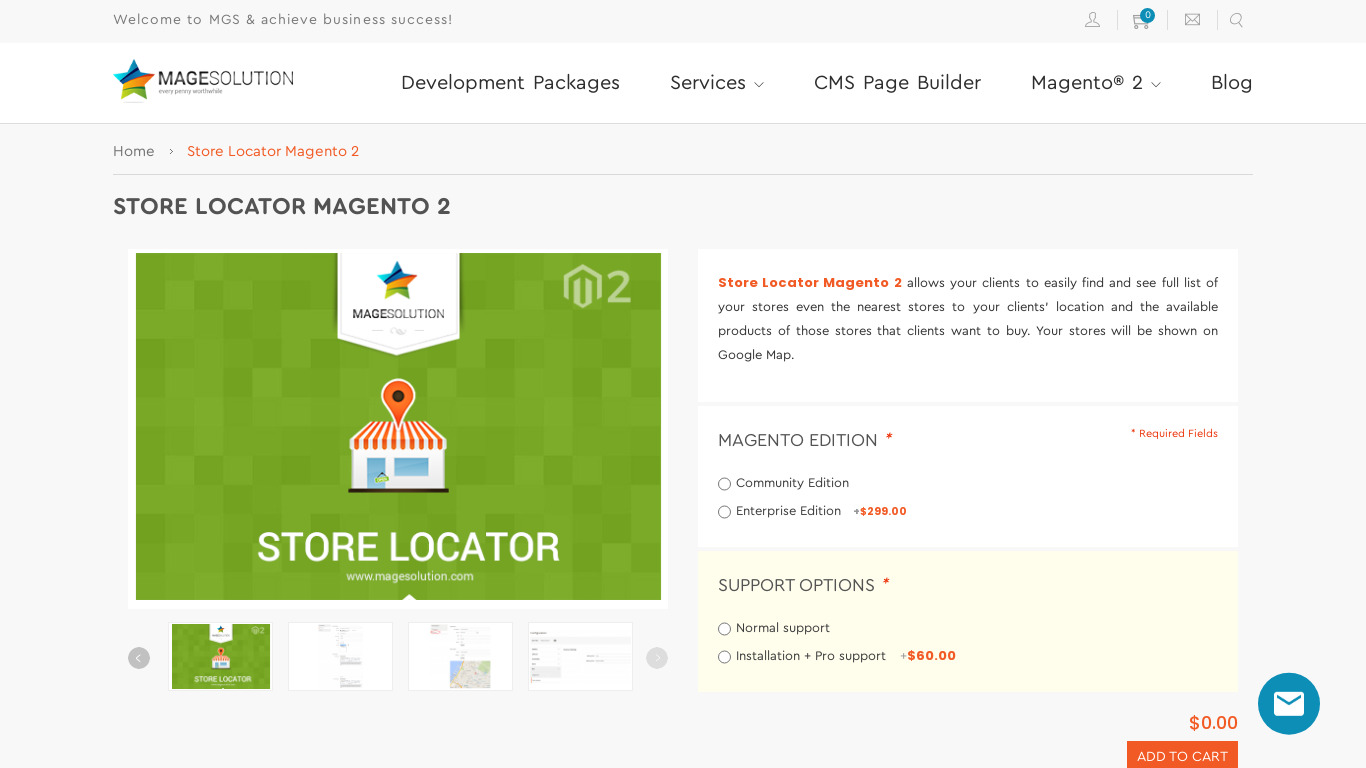 Store Locator Magento 2 Landing page