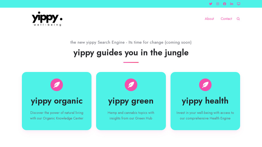 Yippy Search Landing Page