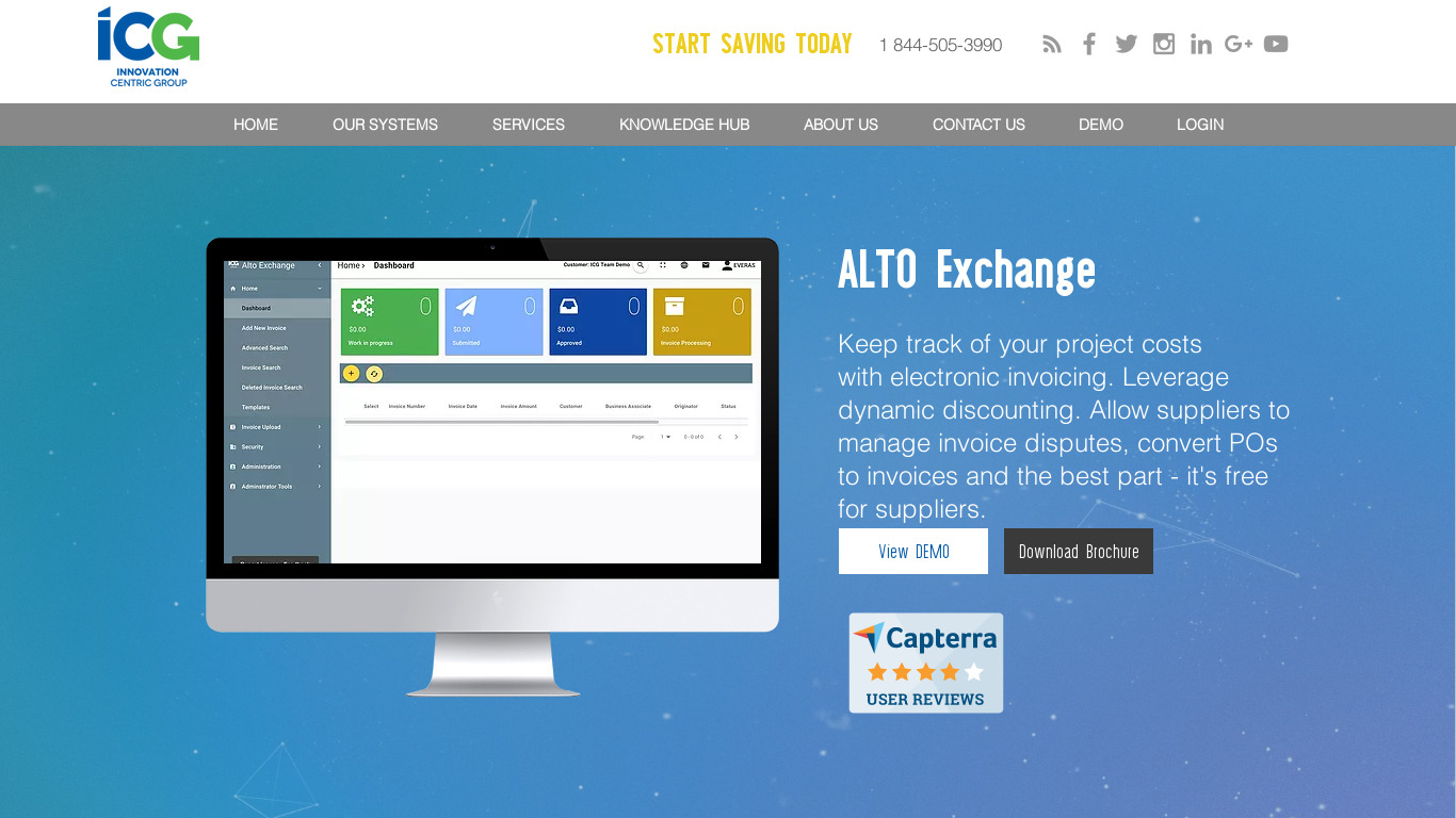 icgteam.com ALTO Exchange Landing page