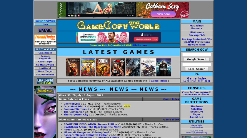 GameCopyWorld Landing Page