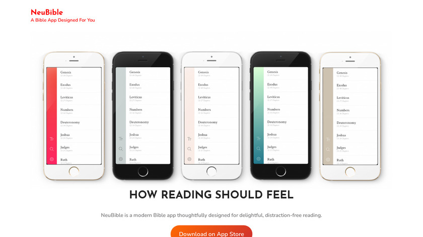 NeuBible Landing Page