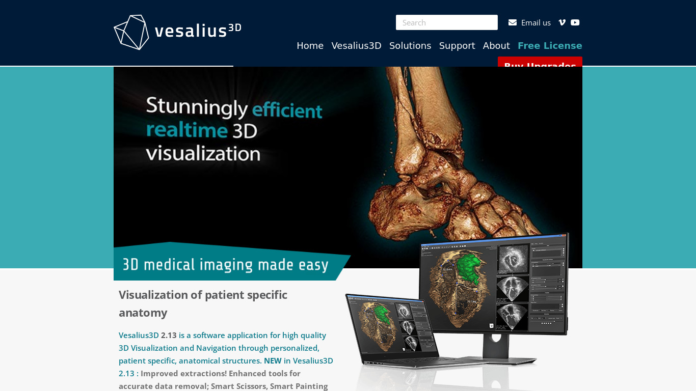 Vesalius3D Landing page