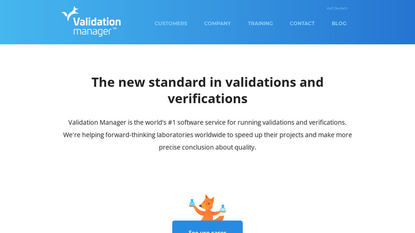 Validation Manager Landing Page