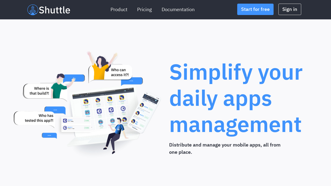 Shuttle.tools Landing page
