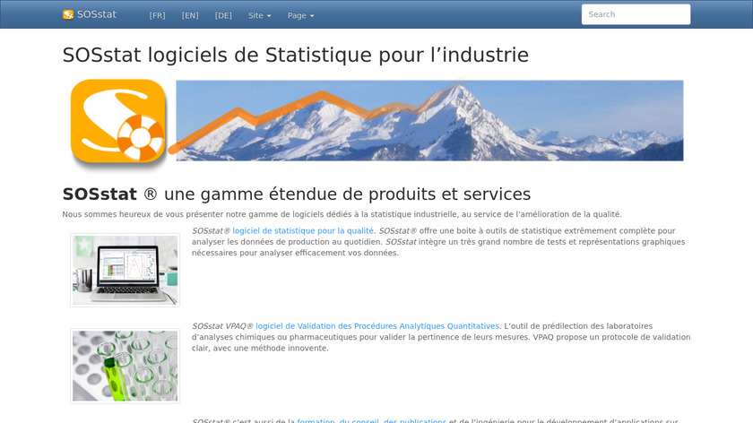 SOSstat Landing Page