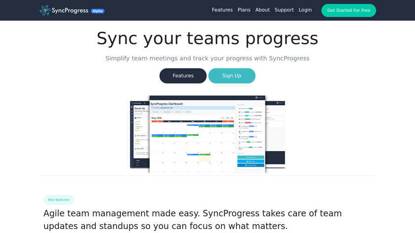 SyncProgress Landing Page