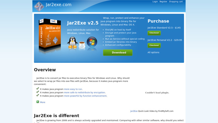 Jar2Exe Landing Page