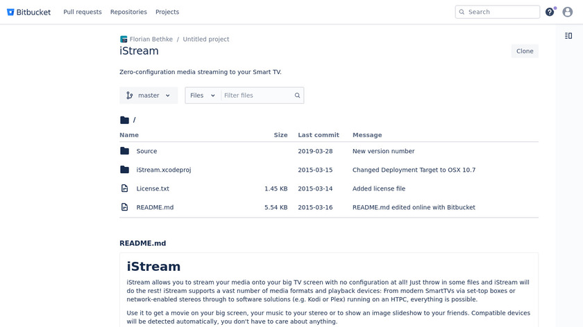 iStream Landing Page