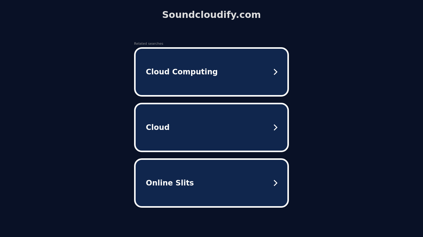 Soundcloudify Landing page