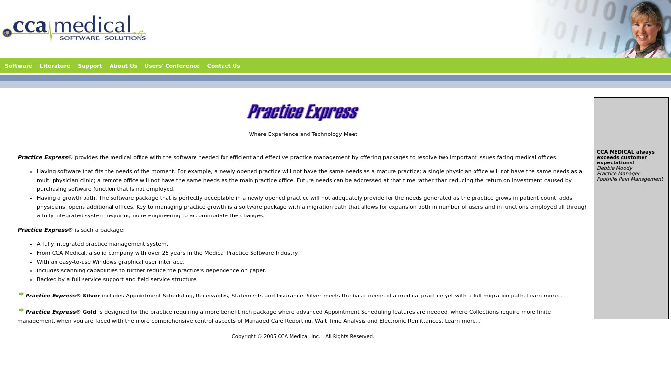 PracticeExpress Landing page