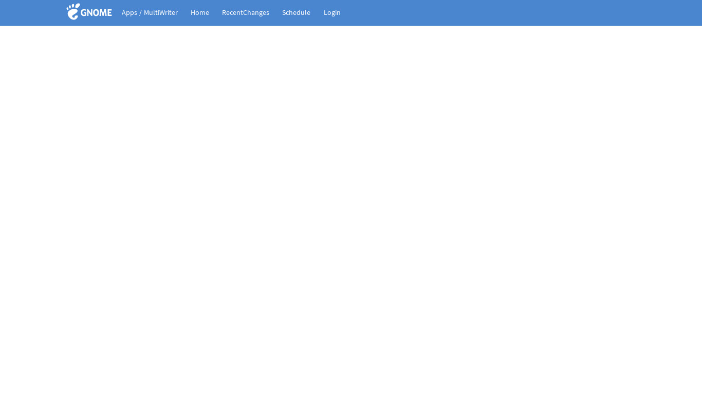 GNOME MultiWriter Landing page