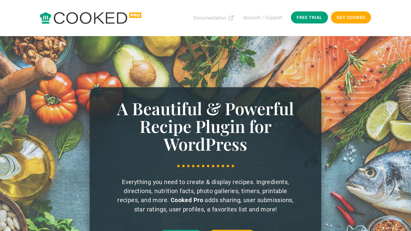 Cooked Pro Landing page