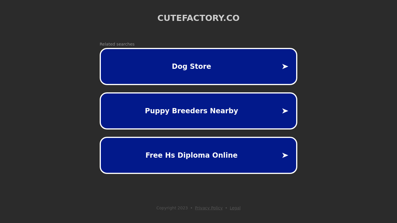 Cute Factory Landing page