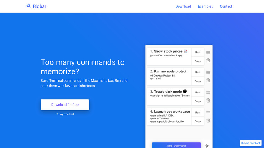 Bidbar Landing Page