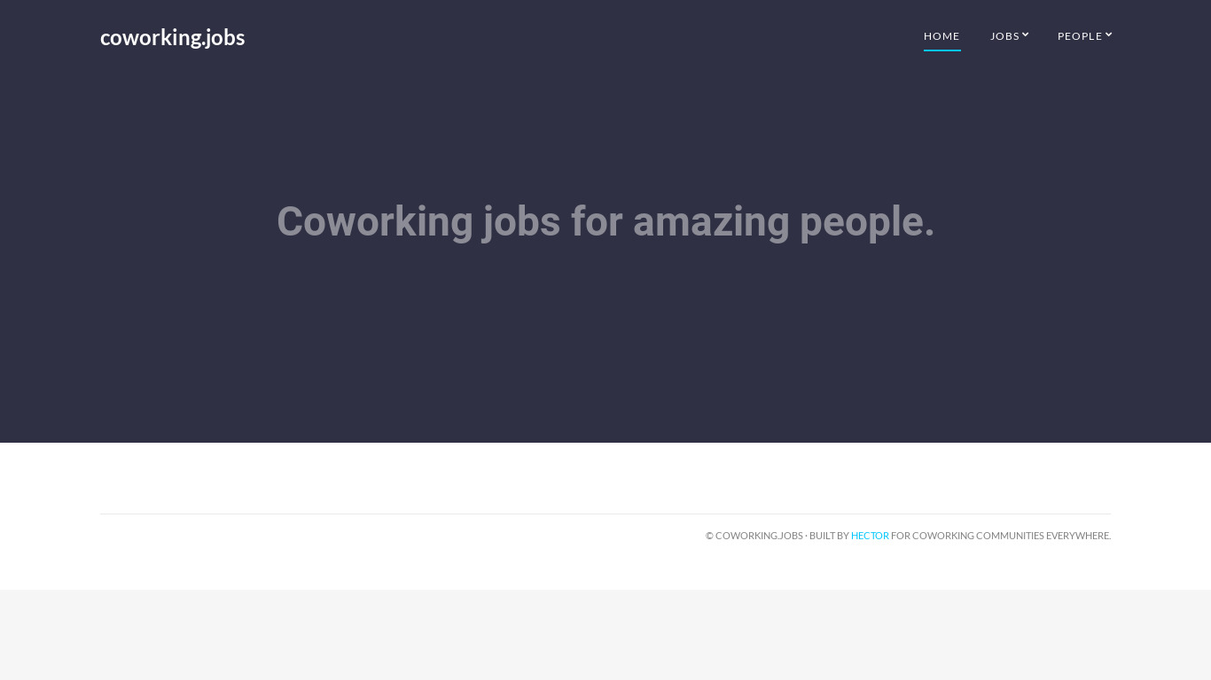 Coworking.Jobs Landing page