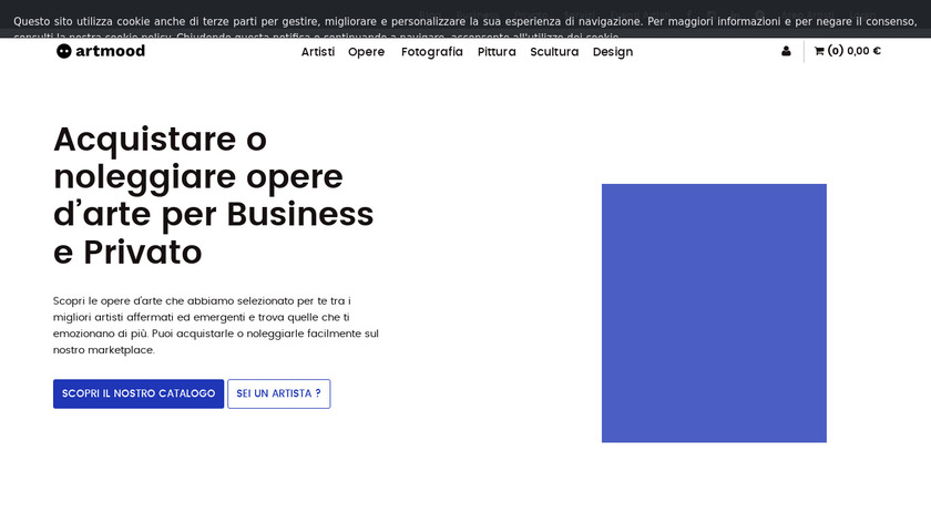 Artmood Landing Page