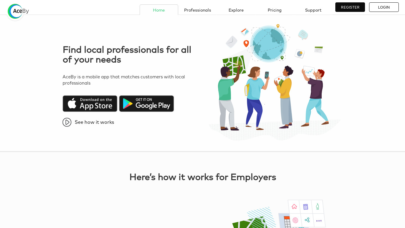 AceBy Landing page