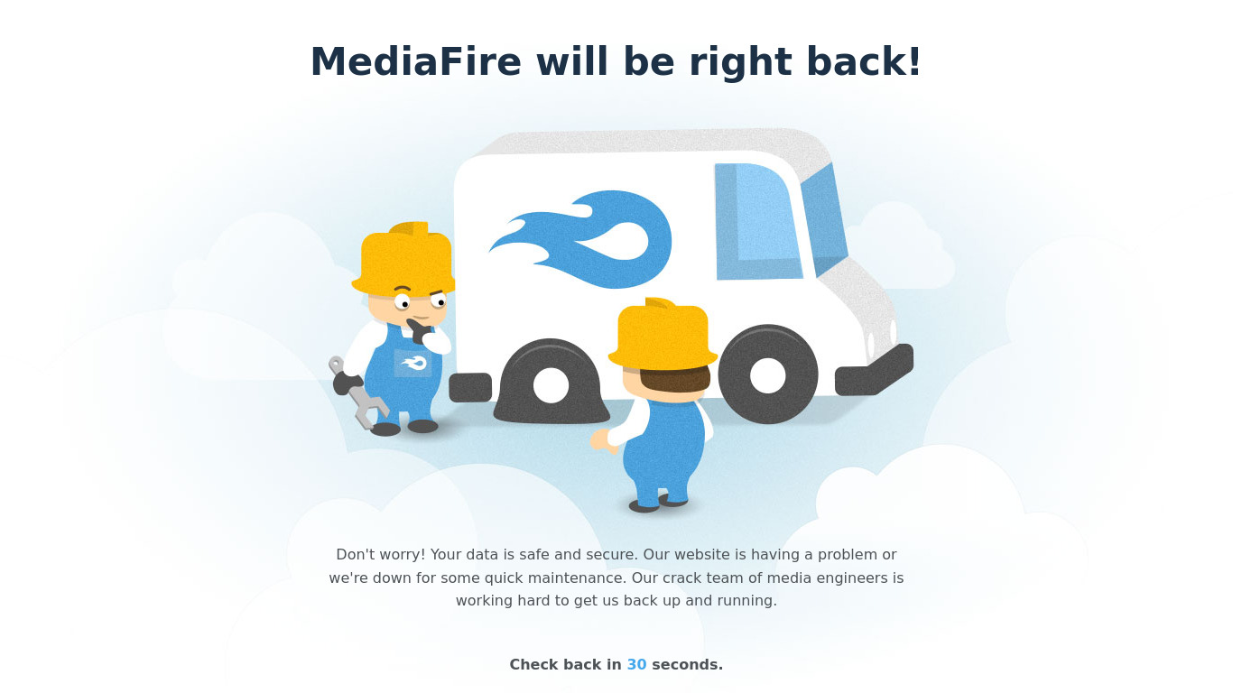 MediaFire Landing page