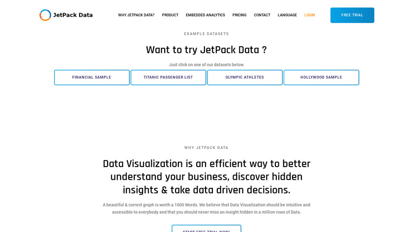 JetPack Data Landing Page