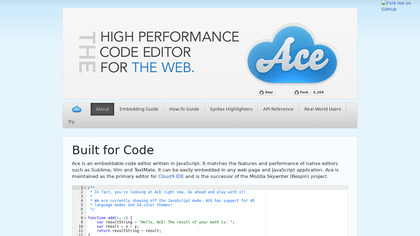 ACE (Ajax Code Editor) image