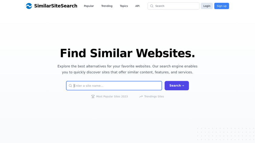 Similar Site Search Landing Page