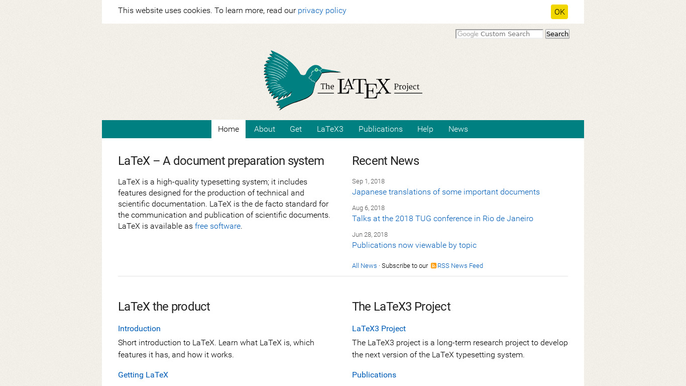 LaTeX Beamer and Prosper Landing page