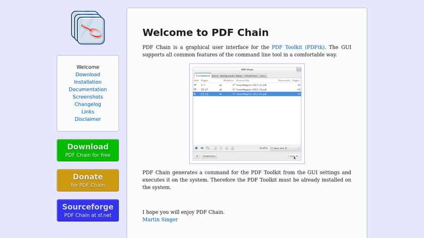 PDF Chain Landing Page