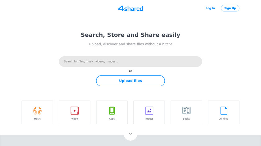 4Shared Landing Page