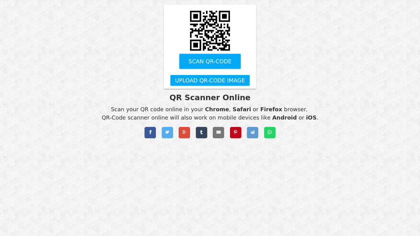 QR Scanner Online Landing Page