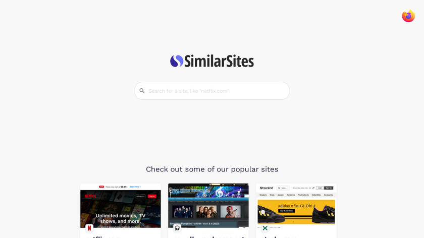 SimilarSites Landing Page