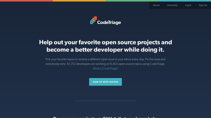 CodeTriage Landing Page