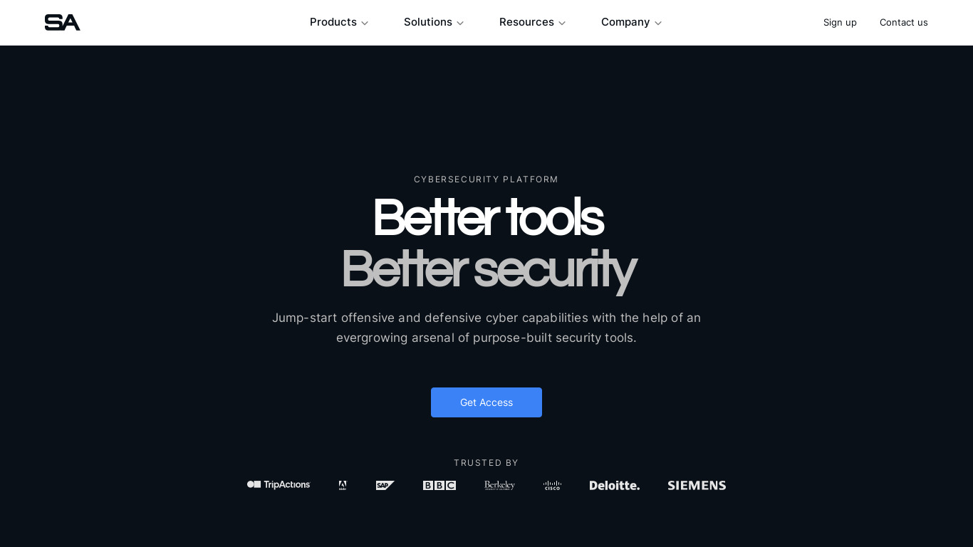 SecApps Landing page