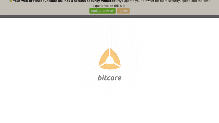 bitcore Landing Page