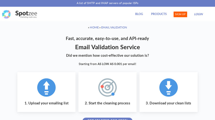 Email Verifier Landing Page