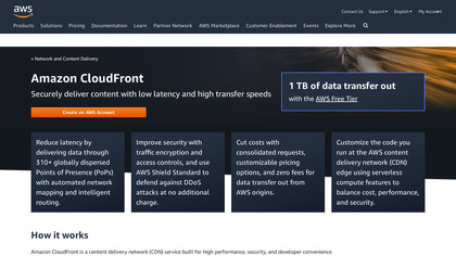 Amazon CloudFront screenshot
