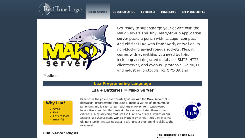 Mako Server Landing Page