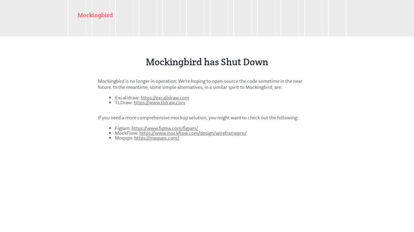 mockingbird Landing Page