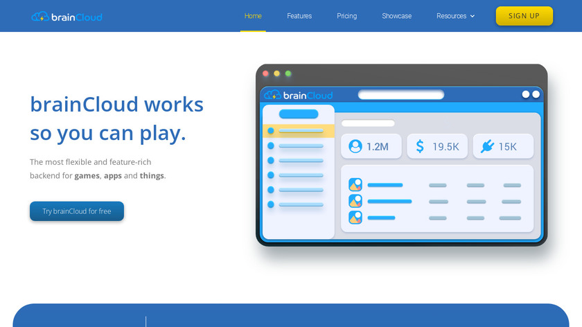 brainCloud Landing Page