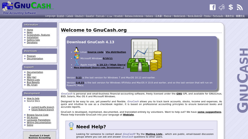 GnuCash Landing Page