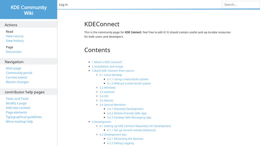 KDE Connect Landing Page