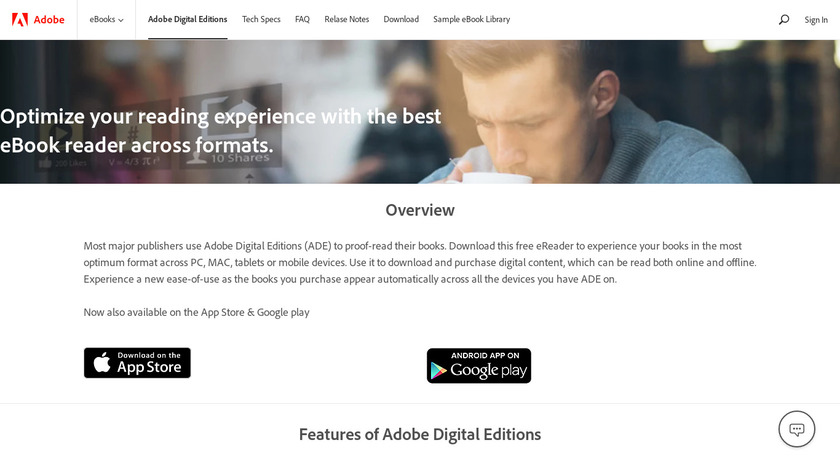 Adobe Digital Editions Landing Page