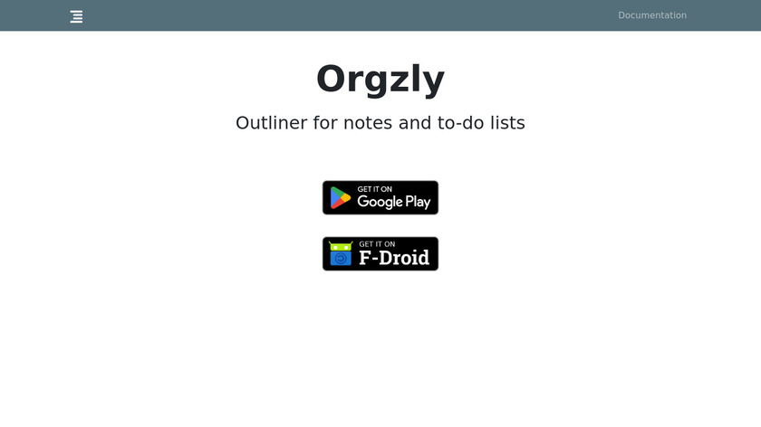 Orgzly Landing Page