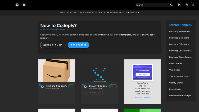 Codeply Landing Page