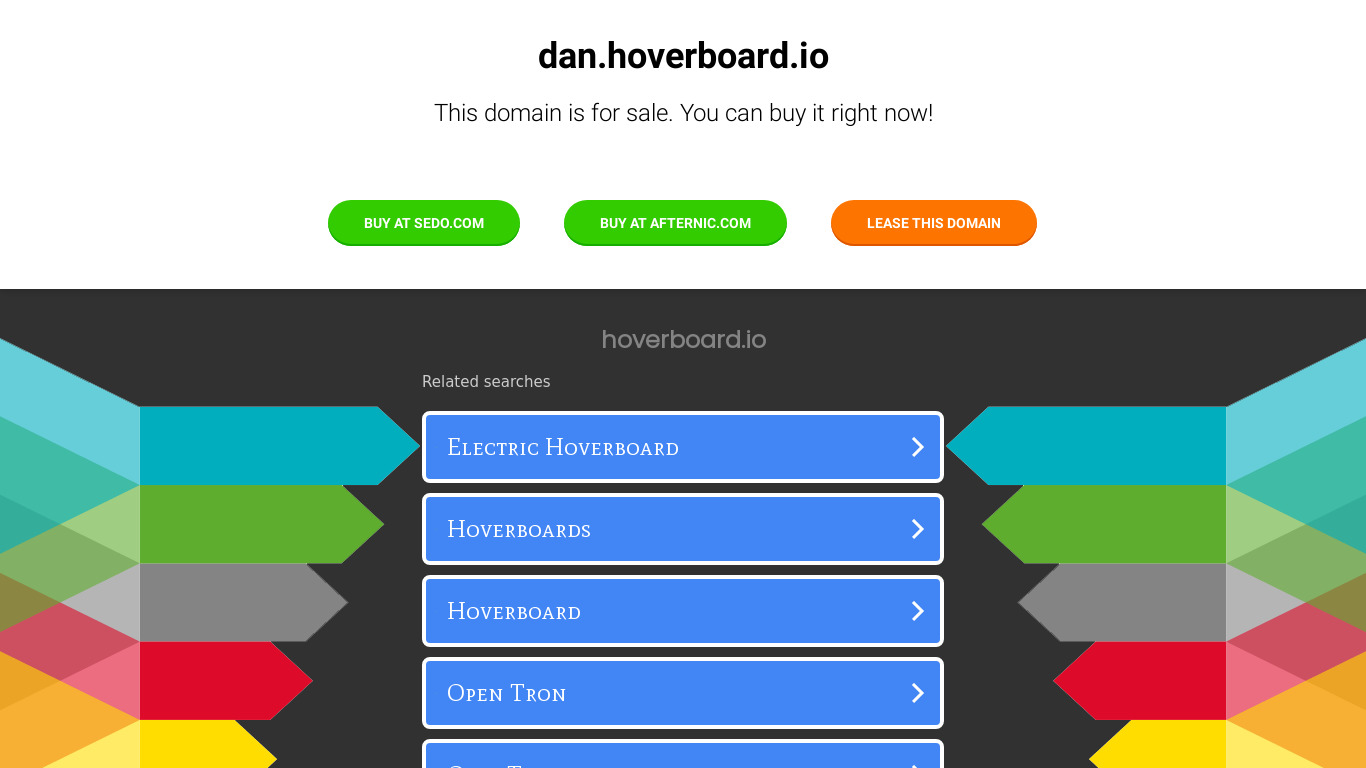 Hoverboard Landing page