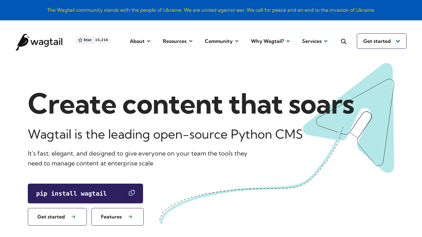 Wagtail CMS Landing page