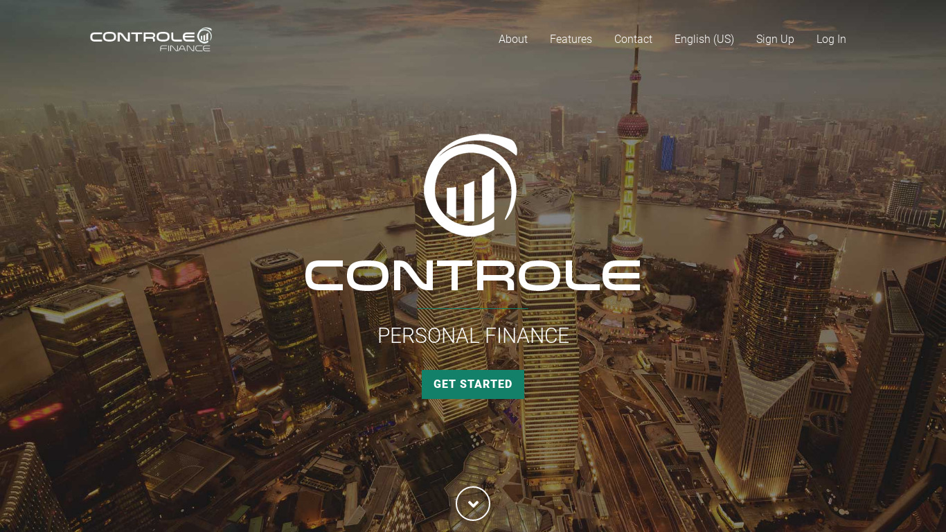Controle.Finance Landing page